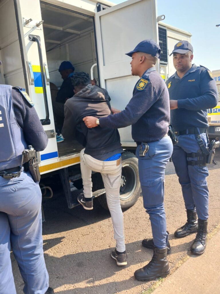 Suspect arrested during Operation Shanela in Tshwane photo supplied 