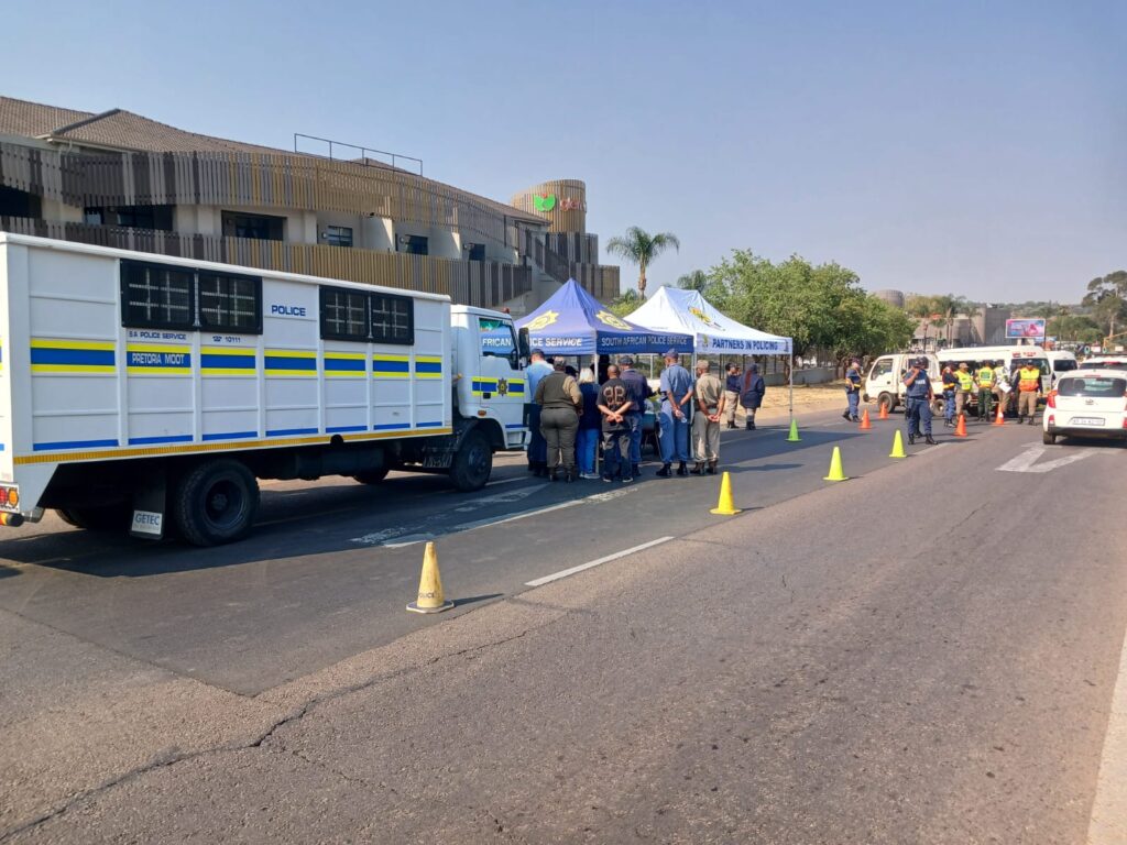 Law enforcement at Operation Shanela in Tshwane photo supplied 