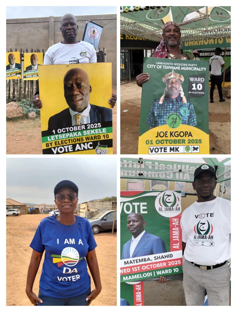 Ward 10 candidate for the up coming by election in Mamelodi east, Tshwane photo by Dimakatso Modipa