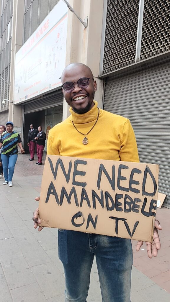 Aggrieved members of the Amandebele, Tsonga and Venda communities marched to the Department of Sports, Arts and Culture (DSAC)