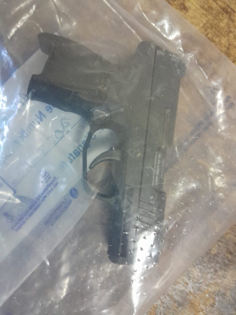 A firearm that was recovered in one of the suspects photo supplied 
