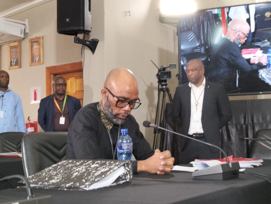 Cat Vusumzi Matlala as he wraps up his testimony at Kgosi Mampuru correctional centre photo by Dimakatso Modipa 
