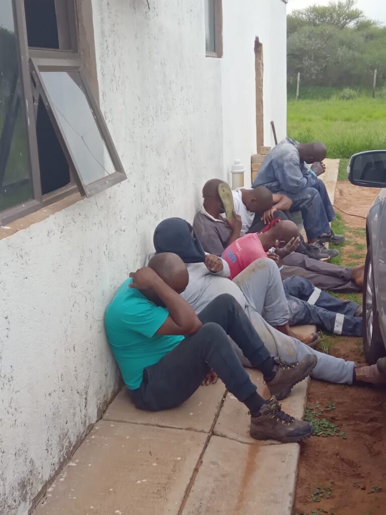 Some of the people arrested at the drug laboratory photo supplied