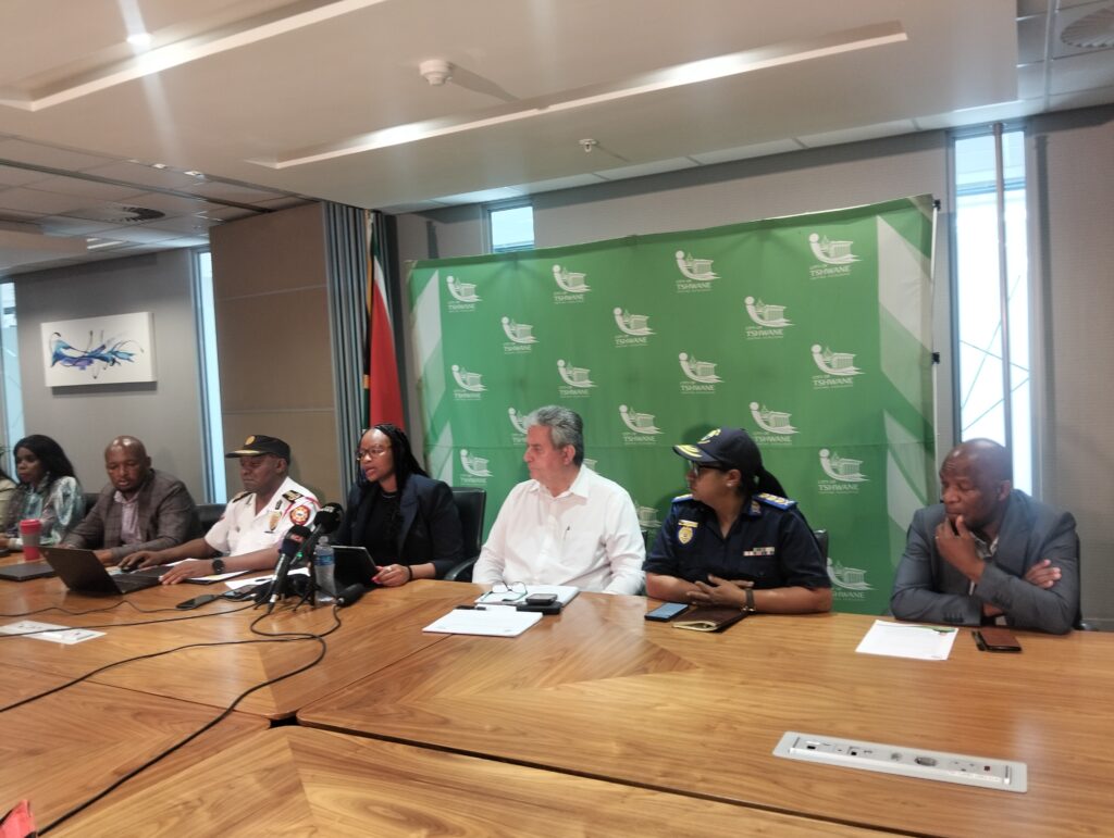 City of Tshwane Municipality Mayor Dr Nasiphi Moya presented the latest crime statistics for the period July 2025 up until now photo by Dimakatso Modipa 