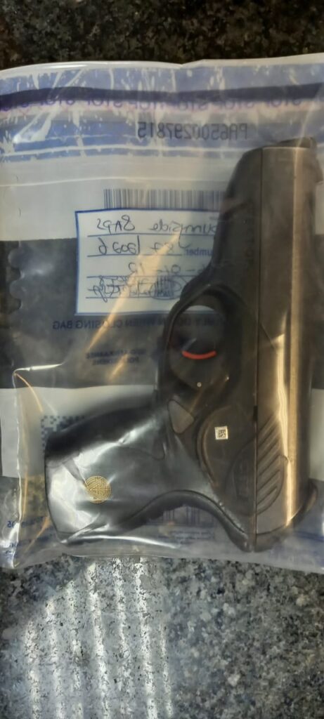 Firearms recovered by suspects in Sunnyside Tshwane photo supplied 