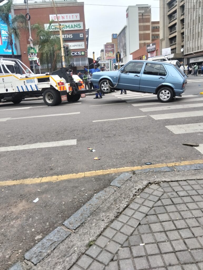 TMPD impounded a car at inner city photo by Dimakatso Modipa 