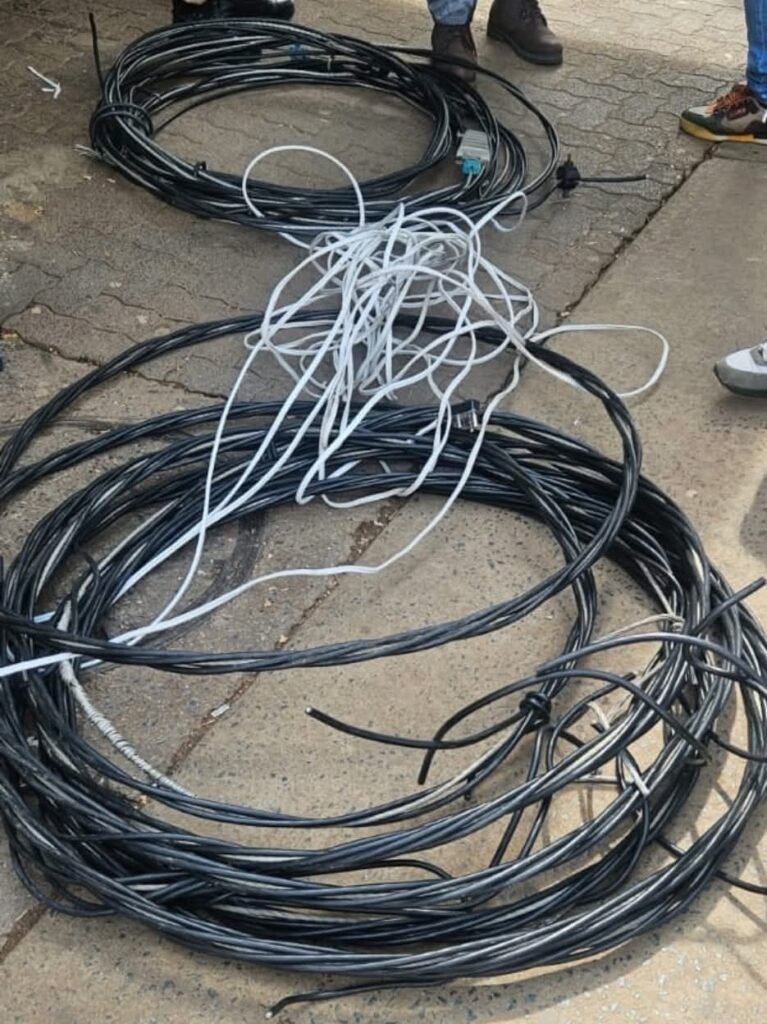 A Somalian nation arrested by TMPD for tampering with infrastructure in Pretoria West photos supplied 