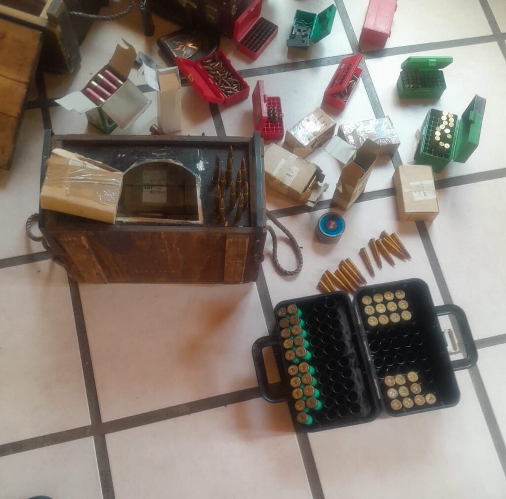 Some of the firearms and ammunition seize at the suspect house in Hammanskraal Tshwane photos supplied