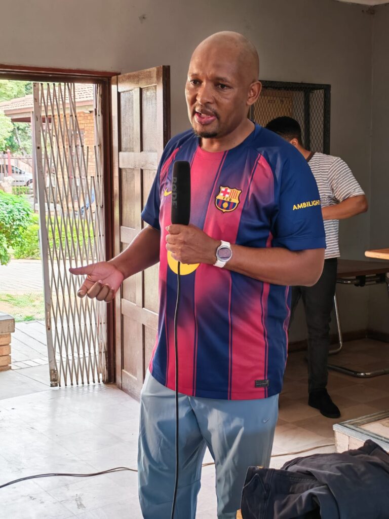 City of Tshwane MMC for human settlement 
addressing residents of Golden City photos supplied 