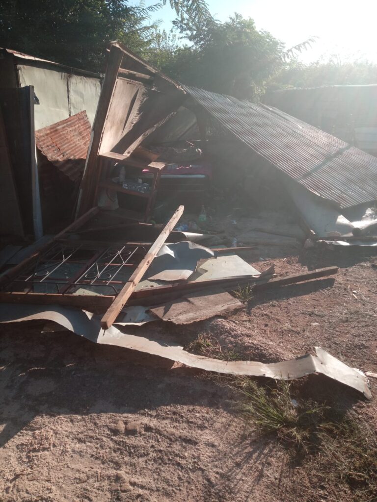 Red Ants destroying business at Mamelodi Hostel accompanied by TMPD photos supplied 