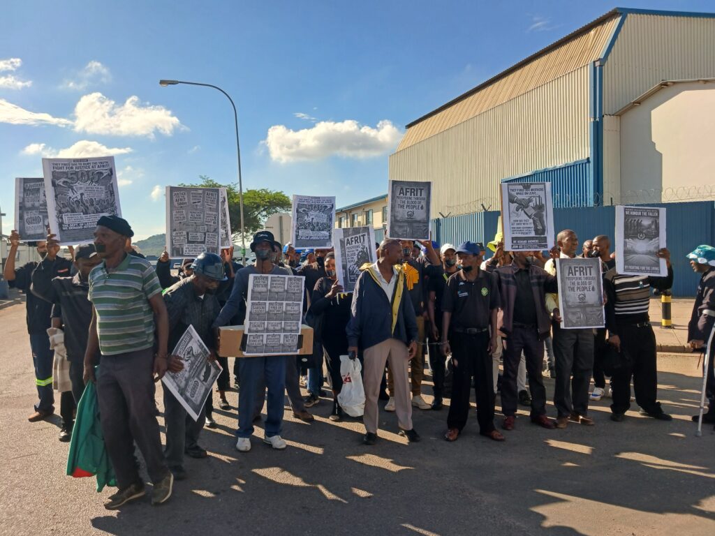 Former Afrit workers dismissed unfairly by the company photo by Dimakatso Modipa 