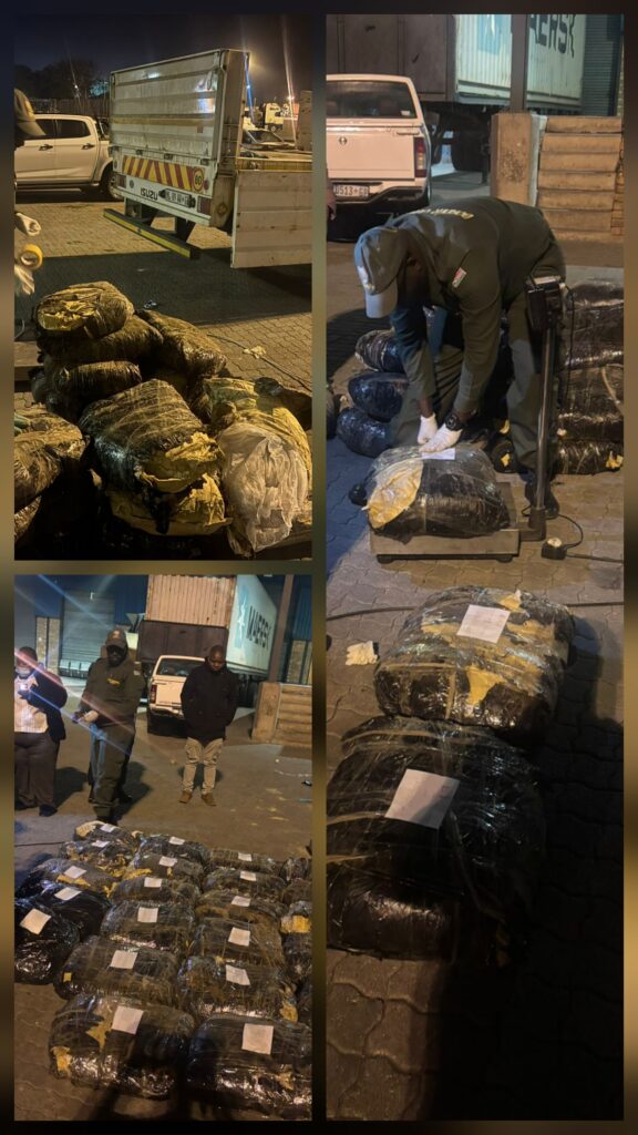 Drugs estimated street value of approximately R998,2 million at the Beitbridge Port of Entry photos by BMA 