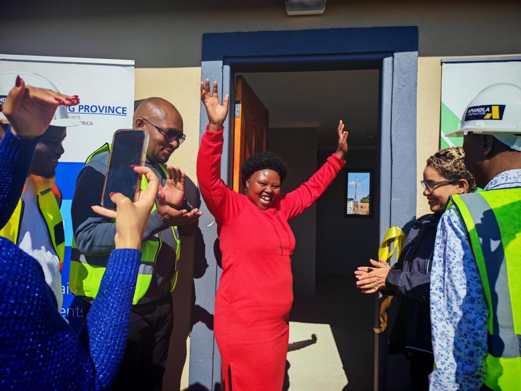 Gauteng MEC for Human Settlements, Tasneem Motara MPL, and MMC for Human Settlements, Ald Aaron Maluleka, handed over four completed houses at Sokhulumi families in Brokhonspriut photos supplied 