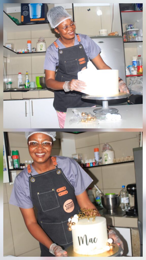 Lebogang Akinsuru adds the final touches to a custom birthday cake at Yemlebscakes, where every creation is a labour of love 