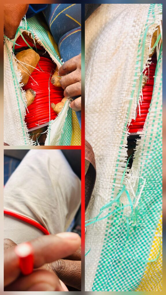 Explosives cables concealed in luggage at the Beitbridge Port of Entry photos supplied 