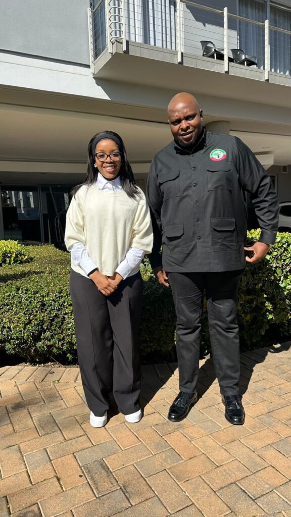 March and March leader Jacinta Ngobese-Zuma with Mayibuye Movement leader Floyd Shivambu