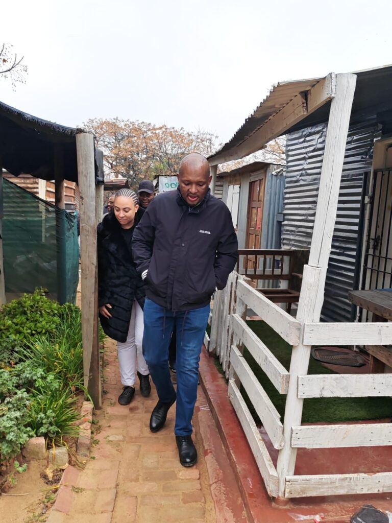 Ald Aaron Maluleka MMC for Human Settlements at the illegal land invasions 
