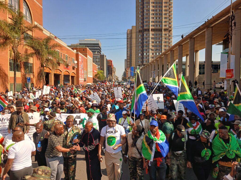 March and March Movement members protest joined by different civic movement photo by Dimakatso Modipa 