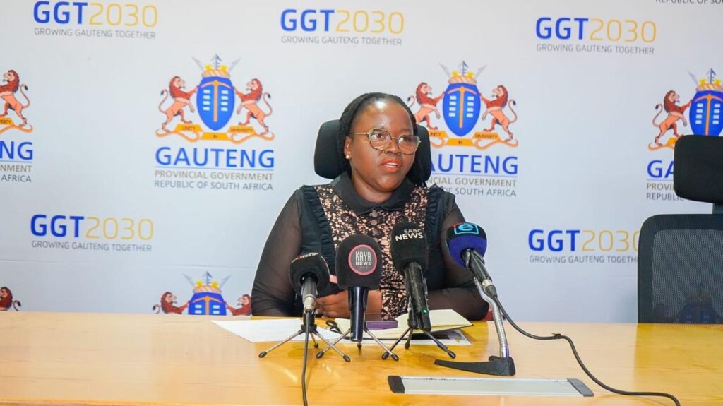Gauteng MEC for Roads and Transport Kedibone Diale-Tlabela brief media on taxi industry issues 