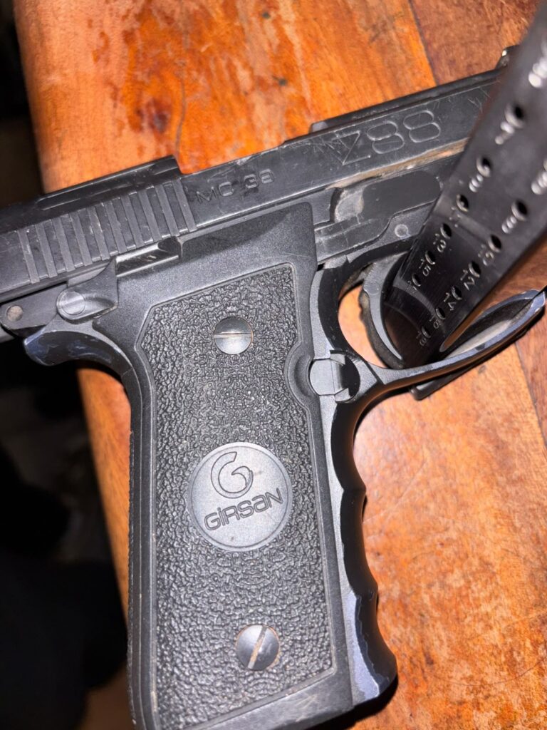 Unlicensed firearm found by law enforcement at Winterveld,  Tshwane photos supplied 