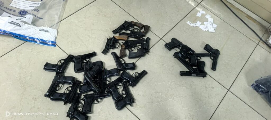 Police seized 100 firearms at a Soweto security company for non-compliance with firearm control act photos supplied 