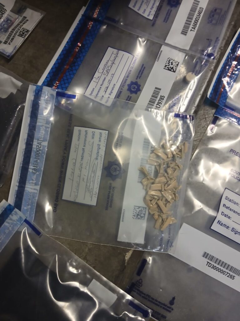 Drugs, unlicensed firearm that Pretoria Central SAPS seized over the weekend photos supplied 