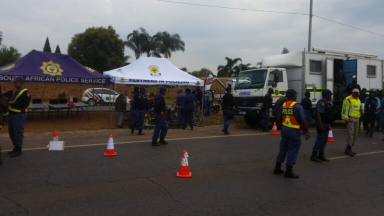 Tshwane SAPS during Operation Shanela in Tshwane