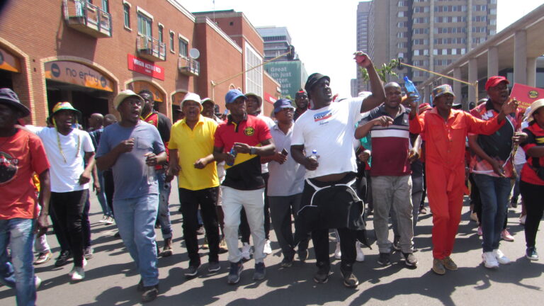 Municipality workers protesting demand wage increase in July