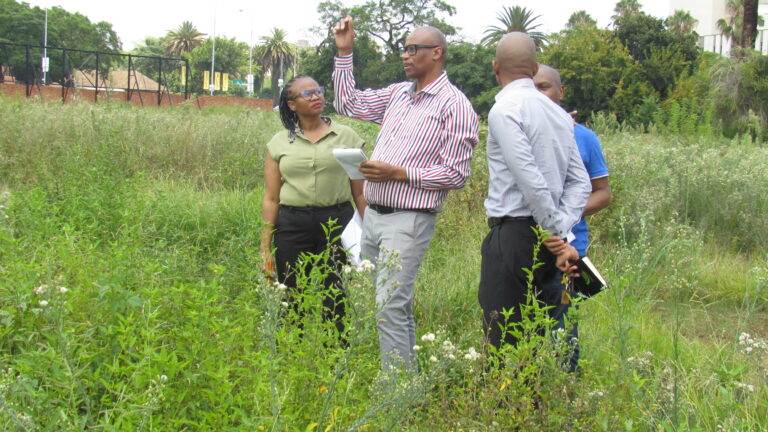 Newly-appointed City of Tshwane Deputy Mayor Dr Nasiphi Moya during the sight inspection at the Caledonian stadium