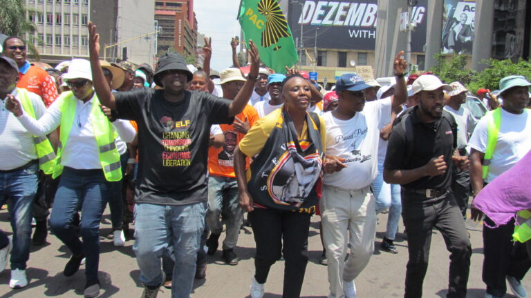 Different parties joined LASCA members march to Tshwane House for service delivery.