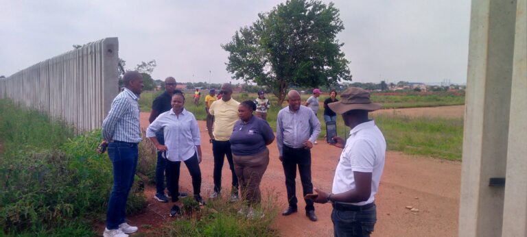 City of Tshwane Deputy mayor Dr Nasiphi Moya during the oversight inspection at HM Pitje stadium in Mamelodi West Tshwane