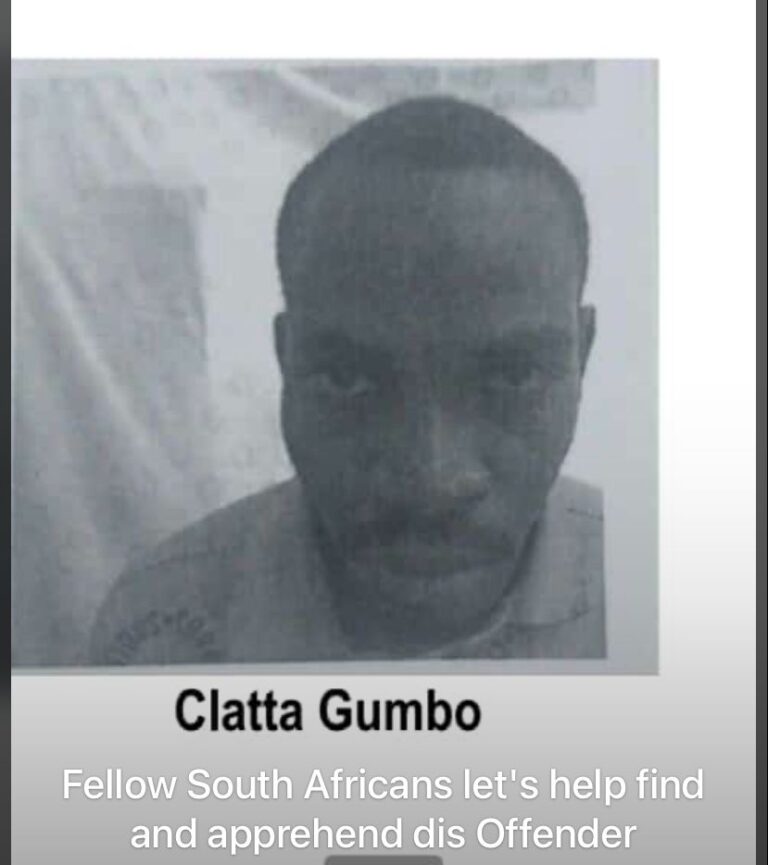 Wanted an inmate Clatta Gumbo who escape from the Mamelodi Regional hospital