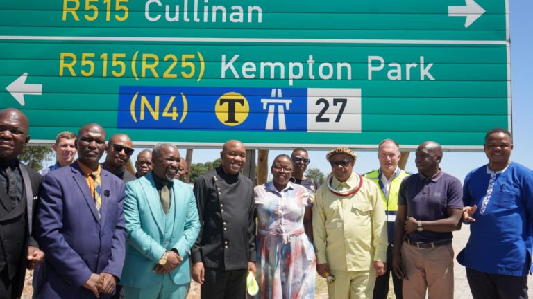 Gauteng MEC of transport and logistics Kedibone Diale Tlabela officially reopens R515 road following major rehabilitations in Cullinan, Tshwane