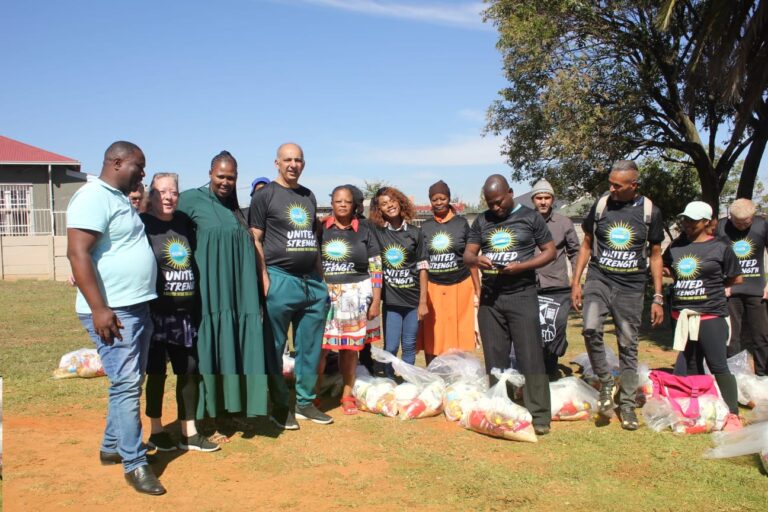Rasheed Gutta with struggling Background Artists in Roodepoort, Johannesburg