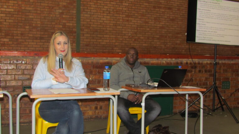 City of Tshwane MMC for Finance Jacqui Uys engaged the residents of Mamelodi at the Ikageng Section Hall regarding the 2022/2023 Auditor General's report photo by Dimakatso Modipa