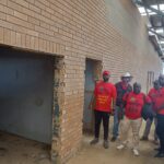 EFF members inspecting Greenview station in Phomolong photo by Dimakatso Modipa
