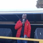 NUMSA President Andrew Chirwa addressing Ford Company workers photo by Dimakatso Modipa