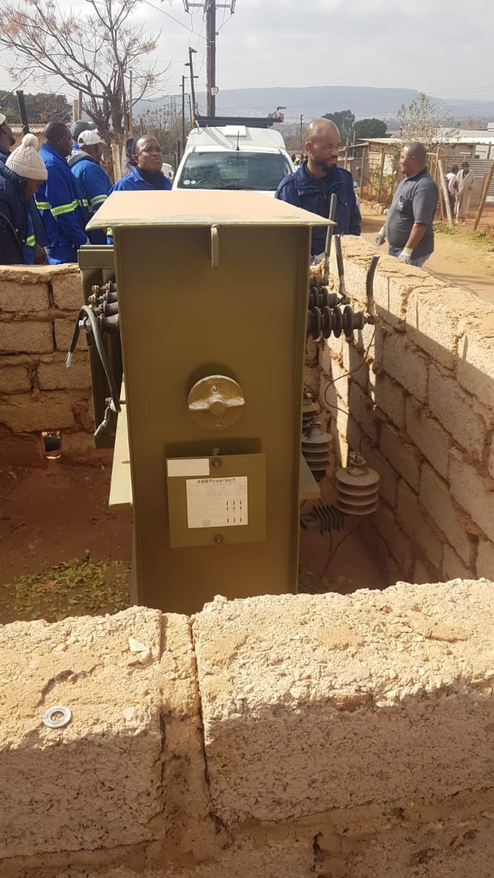 A transformer that was found at the reservoir connected illegally