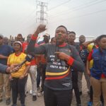 NUMSA regional secretary Jerry Morulane addressing the BMW workers in Pretoria photo by Dimakatso Modipa