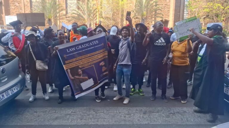 Unemployed law enforcement Graduates march to Police head office in Tshwane to demand work