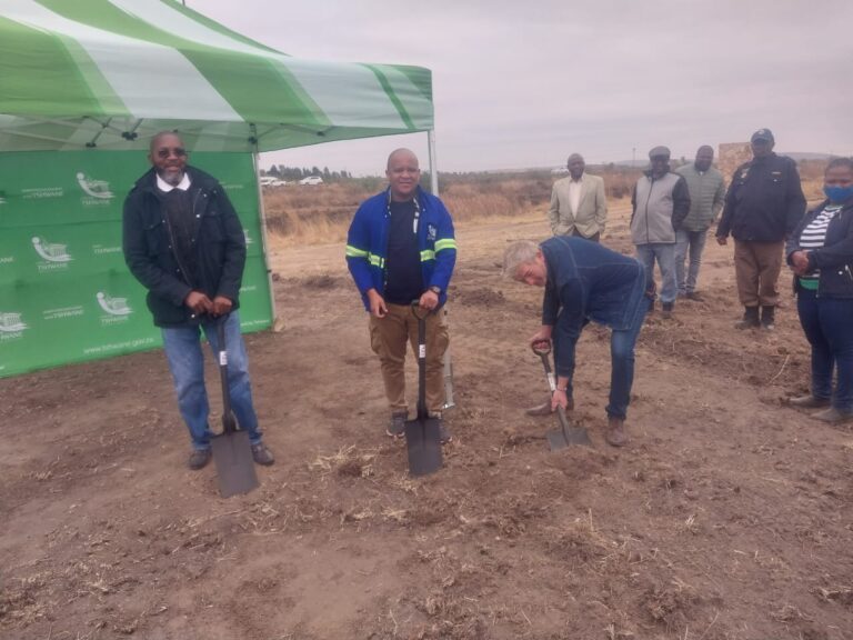 MMC for human settlements in the city of Tshwane Ofentse Madzebatela joined by officials