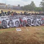 Hundreds of marchers belonging to various environmental lobby groups at Union Buildings in Tshwane photo by Dimakatso Modipa