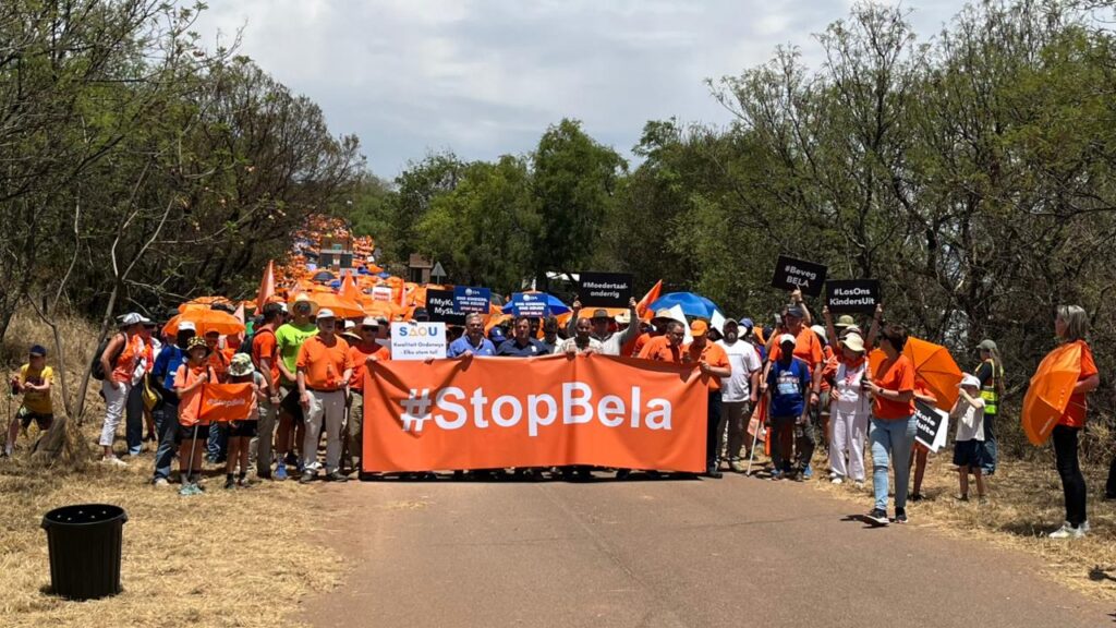 More than 10 000 people march against Bela Bill Act in Pretoria