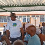 (PCC) Progressive Civics Congress convener region 6 Jack Simelane address the elderly at Municipality office in Mamelodi west photo by Dimakatso Modipa