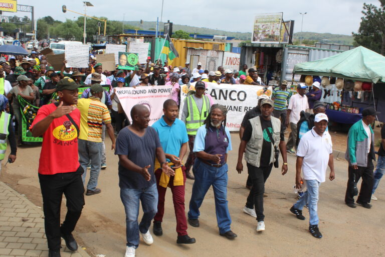 Hundreds of residents of Mamelodi march against scrapping of debts photo by Dimakatso Modipa