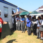 Economic Freedom Fighters Tshwane Sub-Regional leader in Mamelodi Bongani King Ramontja talking to grade 12 learners of Mahube Valley secondary school in Mamelodi East photo by Dimakatso Modipa