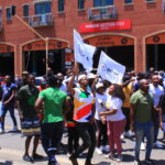 E-hailling drivers protest outside Tshwane House to demand permit from Tshwane photo by Dimakatso Modipa