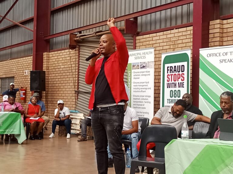 EFF leader in Tshwane Obakeng Ramabodu, who is also MMC for Environmental Management and Agriculture photo by Dimakatso Modipa