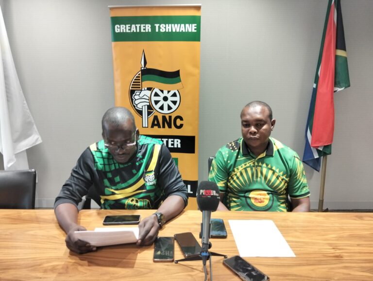 ANC Tshwane Spokesperson Joel Masilela addresses media photo by Dimakatso Modipa