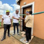 Tshwane Executive Mayor, Dr Nasiphi Moya, during the Multiparty Government’s completion of 447 housing units in Olivenhoutbosch Ext. 60 joined by Tshwane’s MMC for Human Settlements, Ald Aaron Maluleka, and City Officials